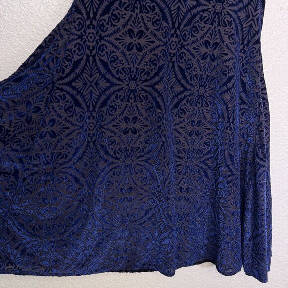 Elhoffer Essentials Dress Womens Large Floral Velvet Burnout Sheer Whimsigoth - Picture 6 of 10